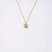 Gümüş Kolye - 0.50 Karat Signity (Zirkon) Taşlı Sade Minimal 925 Ayar Gümüş Kolye - Hediyelik Kolye - 5