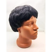 Siyah Renk Kısa Kesim İçi Astarlı Erkek Peruğu thumbnail 1
