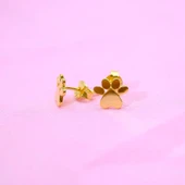 Gümüş Küpe - 925 Ayar Gümüş Minimal Pati Küpe - 4