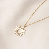 Gümüş Kolye - Güneş 925 Ayar Gümüş Kolye - 7