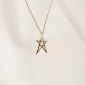 Gümüş Kolye - Yıldız 925 Ayar Gümüş Kolye - 1