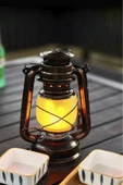 Nostaljik Retro Şarjlı Led Gaz Lambası Görünümlü Gece Lambası thumbnail 7