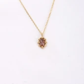 Gümüş Kolye - Vintage Tasarım Zultanit (Renk Değiştiren) Taşlı Minimal 925 Ayar Gümüş Kolye - 3