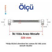 Talas Tırtıklı Siyah Renk Metal Kulp 320 mm Kapak Kulpu Modern Mobilya Çekmece Dolap Kulpları thumbnail 4