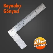Alüminyum 20 cm 8 inch Kaynakçı L Gönye Marangoz Fayansçı Kaynakçı L Cetveli thumbnail 2