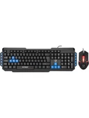 Hytech Hyk-46 Gamy Combo Siyah USB Mavi Tuşlu Q Gaming Oyuncu Klavye + Mouse Set - 1
