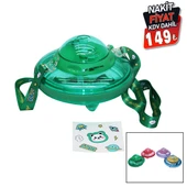 UFO MODELİ RENKLİ MİKA KRİSTAL SULUK MATARA PİPETLİ - TAŞIMA ASKILI 550ML ( HERHANGİ BİR RENK  GÖNDERİLİR )  (5284) thumbnail 2