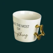 Tohana Porselen Kupa 350ML Yıldız Kulp Desen3 - 1