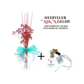 Koku Hanem Aşk-I Sermest Sarı Ahşap Standlı 60 Adet 8 ml Afrodizyak Araç Parfümü Oto Araba Kokusu thumbnail 2