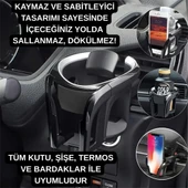 Polham Araç Telefon ve Bardak Tutucu – Sallanmayı Engeller, Ayarlanabilir Yapı, Havalandırma Izgarası Montajlı thumbnail 9