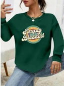 Kadın Uzun Kollu Bisiklet Yaka Viskon Iki Iplik Bluz thumbnail 3