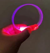 3 Modlu Pilli LED Işıklı Esnek Parti Bilekliği Pembe thumbnail 1