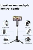 L15 Led Işıklı Selfie Çubuğu Kablosuz Tripot Selfie Monopod Selfie Stick thumbnail 2
