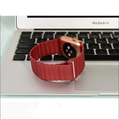 TechnoGuru Apple Watch Ultra 49mm Suya Dayanıklı Pu Deri Lop Kordon KRD09 thumbnail 5