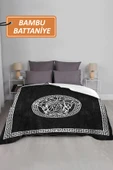 Lüks Çift Kişilik Bambu Battaniye Yumuşacık  ve Şık Tasarım (200X220 cm) BBT0016 RENKLİ 200 X 220 thumbnail 2