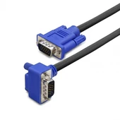 Vga L tipi 90 derece kablo 15 pin vga erkek görüntü kablosu 5m thumbnail 2
