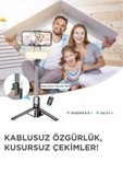 L15 Led Işıklı Selfie Çubuğu Kablosuz Tripot Selfie Monopod Selfie Stick thumbnail 3