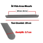 Kanal Kulp Füme Kanallı Çizgili 224 mm 24 cm Metal Mobilya Çekmece Dolap Kapak Kulpu Modern Kulplar thumbnail 3