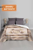 Lüks Çift Kişilik Bambu Battaniye Yumuşacık  ve Şık Tasarım (200X220 cm) BBT0009 RENKLİ 200 X 220 thumbnail 2
