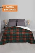 Lüks Çift Kişilik Bambu Battaniye Yumuşacık  ve Şık Tasarım (200X220 cm) BBT0005 RENKLİ 200 X 220 thumbnail 2