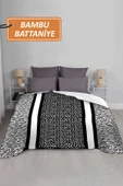 Lüks Çift Kişilik Bambu Battaniye Yumuşacık  ve Şık Tasarım (200X220 cm) BBT0019 RENKLİ 200 X 220 thumbnail 2