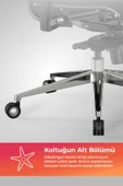 Metta Samurai Ergonomik Koltuk | Bel Destekli, Tekerlekli, Siyah, Deri Yönetici Koltuğu -50A.F.1.62 thumbnail 6