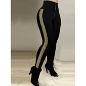 Lucky Life Lucky Life Kadın Yüksek Bel Yan şerit Detaylı Dalgıç Tayt - 1