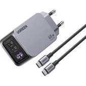 Ugreen Nexode Pro 25871 2xUSB-C+USB-A QC/PD 65W GaN Hızlı Şarj Kablosu ve Adaptörü thumbnail 1