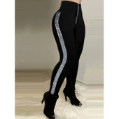 Lucky Life Lucky Life Kadın Yüksek Bel Yan şerit Detaylı Dalgıç Tayt - 1