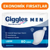 Giggles Yetişkin Erkek Mesane Pedi - L Beden - 4 Paket 80 Adet thumbnail 1