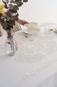 Jumbo Jakar Beyaz Sıvı İtici Leke Tutmaz Masa Örtüsü 160x220 cm thumbnail 7