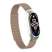 TechnoGuru Xiaomi Mi Band 7 Kordon Mıknatıslı Pu Deri Şık KRD69 thumbnail 1