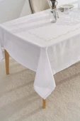 Jumbo Jakar Beyaz Sıvı İtici Leke Tutmaz Masa Örtüsü 160x220 cm thumbnail 3