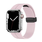 TechnoGuru Apple Watch 38mm Kordon Metal Tokalı Esnek Silikon KRD84 - 1