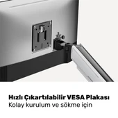 NPO STD93012LW Elysium  17"-45" Profesyonel Gaming RGB Amortisörlü VESA Tek Kol Monitör Tutucu thumbnail 6