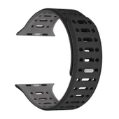 TechnoGuru Apple Watch 44mm Kordon Çift Renki Şık Strap Silikon KRD124 thumbnail 1