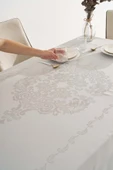 Jumbo Jakar Gri Sıvı İtici Leke Tutmaz Masa Örtüsü 160x220 cm thumbnail 6