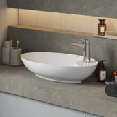 Creavit PR065 Petra 65 cm Tezgah Üstü Oval Lavabo thumbnail 1