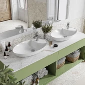 Creavit PR065 Petra 65 cm Tezgah Üstü Oval Lavabo thumbnail 2