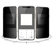 TechnoGuru Oppo A36 Haylet Davin 5D Privacy Ekran Koruyucu Kırılmaz Cam - 4