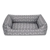 Pet Comfort Uniform Bone Gri-Beyaz Köpek Yatağı L 70x60cm thumbnail 1