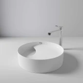 Creavit RB141 Ruby Aura 40 cm Tezgah Üzeri Yuvarlak Lavabo Mat Beyaz thumbnail 3