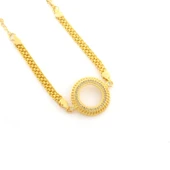 Yarım Altın Çerçeve Bileklik Çelik Altın Kaplama BLK-1080 thumbnail 1