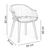 2’li Milano Kafe ve Balkon Sandalyesi thumbnail 4