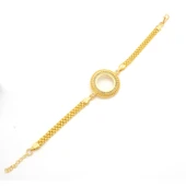 Yarım Altın Çerçeve Bileklik Çelik Altın Kaplama BLK-1080 thumbnail 4