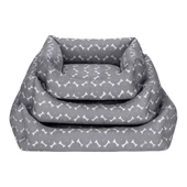 Pet Comfort Uniform Bone Gri-Beyaz Köpek Yatağı L 70x60cm thumbnail 4