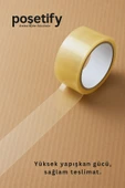 POŞETİFY 45mm x 100 Metre Koli Bandı | Güçlü Yapışkanlı Şeffaf Paketleme Bandı | 6’lı Set thumbnail 2