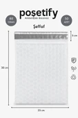 POŞETİFY Balonlu Şeffaf Kargo Poşeti 25X30+5 cm | 80 gr Bantlı Patpatlı Kargo Poşeti | 50’li E-Ticaret Poşeti thumbnail 1