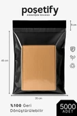 POŞETİFY Tek Tarafı Şeffaf Kargo Poşeti 35X45X5 cm | 5000 Adet | Siyah | Yapışkan Bantlı E-Ticaret Poşeti thumbnail 1
