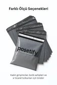 POŞETİFY Cepli Kargo Poşeti 45x55x5 cm | 10000 Adet | E-Ticaret Poşeti | Gri | Yapışkan Bantlı Kargo Zarfı thumbnail 6